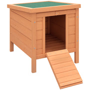 Gabbia per conigli da esterno ¨C Xylo ¨C legno naturale con tetto e rampa 42x51x43 cm