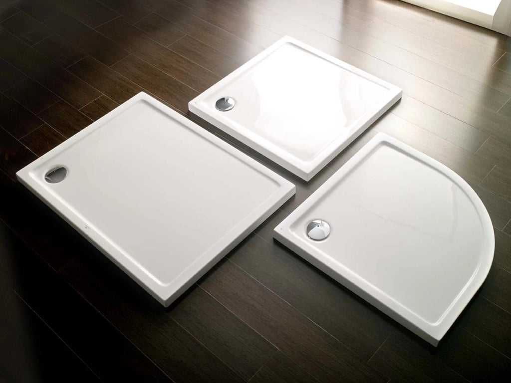 Piatto Doccia Acrilico Rea Savoy White 90x90 Copertura cromo
