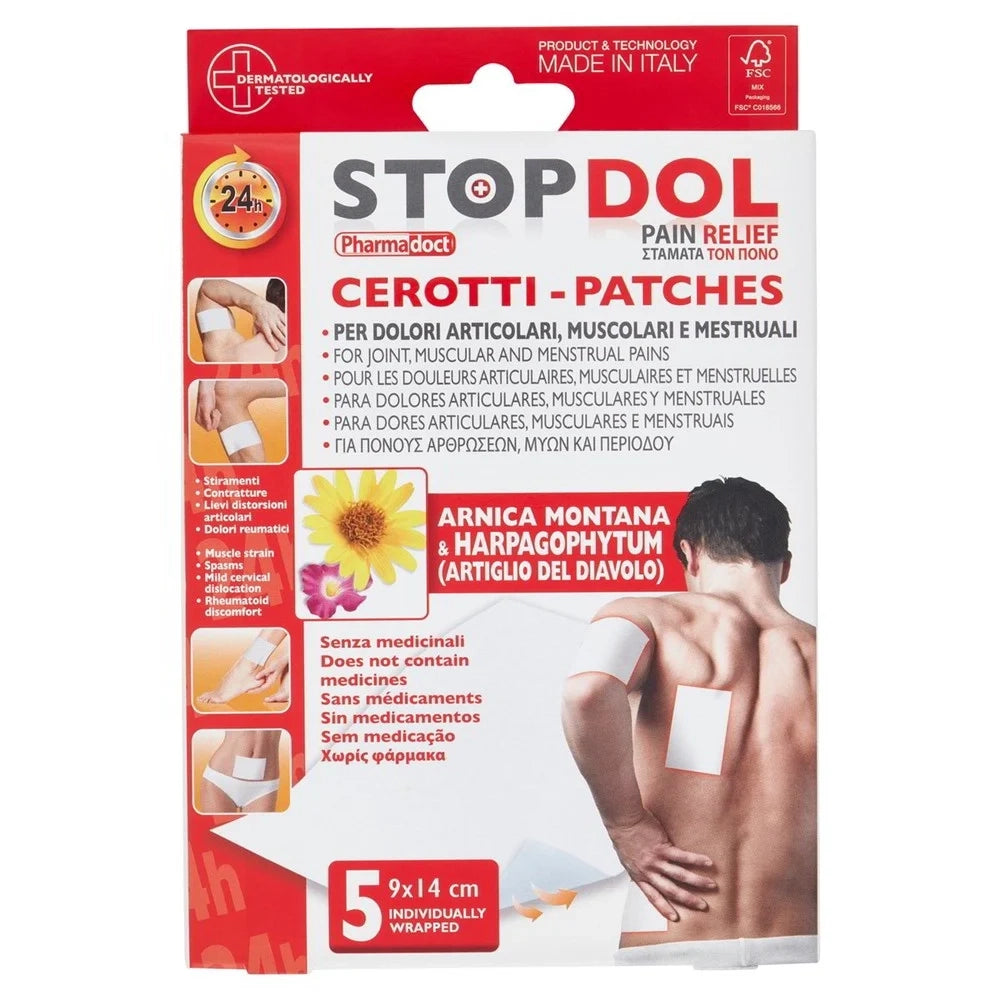 Trade Shop - Set 5pz Cerotti Patch Con Artiglio Diavolo Per Dolori Articolari Muscolari Mestruali 113834 -