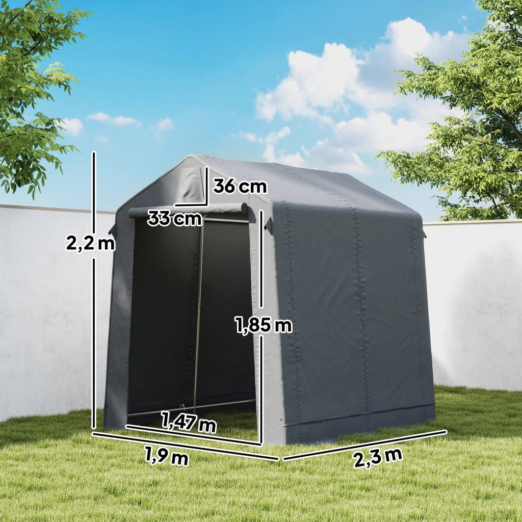 Tenda da giardino ¨C zephmum ¨C 230x190x190 cm grigio scuro