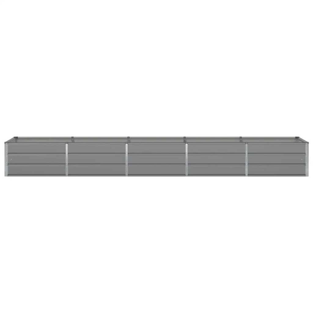 Fioriera Grigio chiaro 400 x 80 x 45 cm Acciaio 42018146