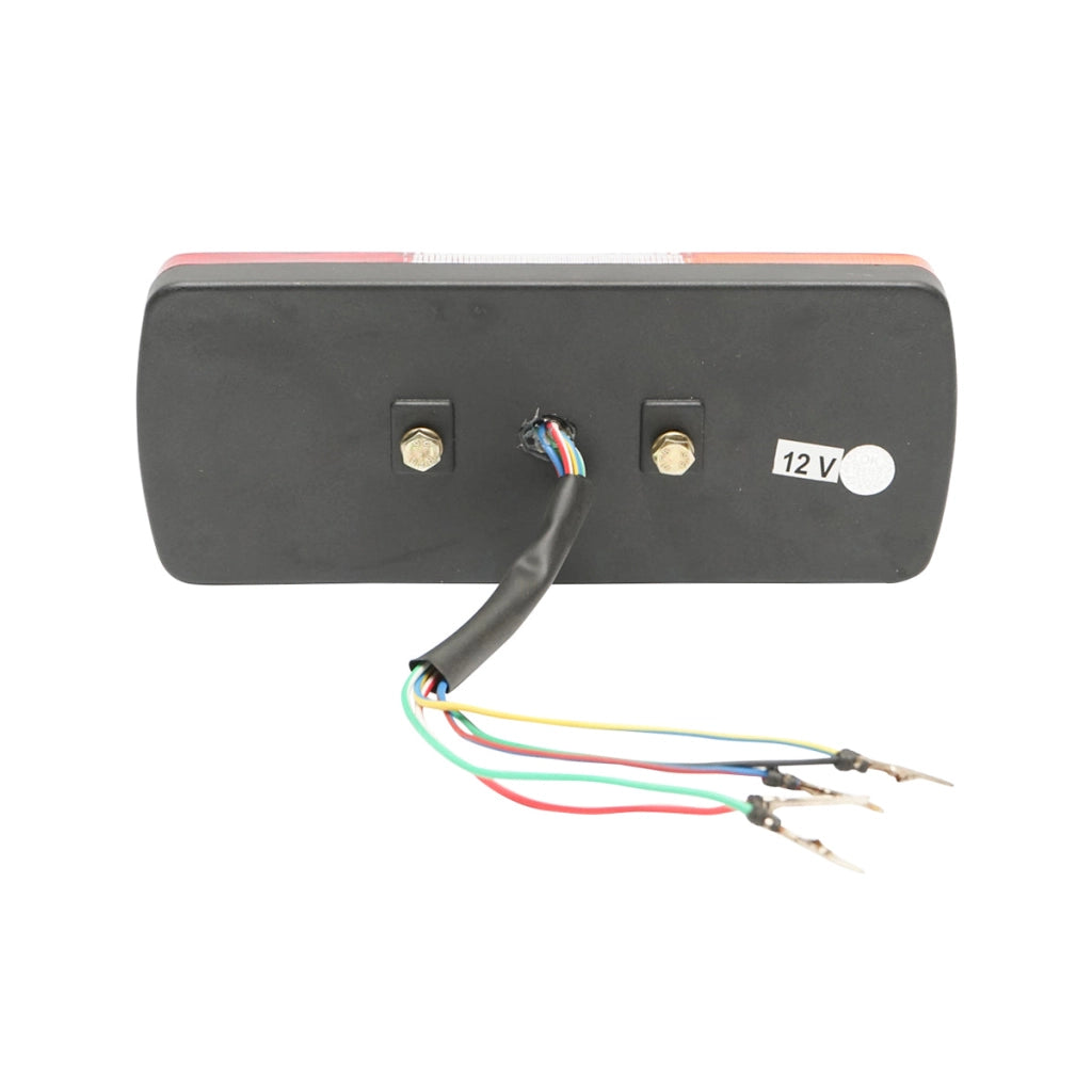 Lampada posteriore rettangolare con 28 LED e 3 compartimenti da 12V