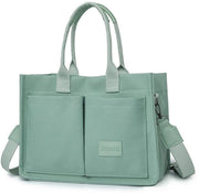 Borsa a spalla per donne - shopper in canapa - borsa elegante