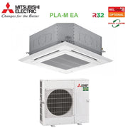 Climatizzatore Condizionatore Mitsubishi Electric Cassetta Power Inverter 90x90 a 4 Vie 21000 Btu PLA-M60EA + PUZ-ZM60VHA R-32 Wi-Fi Optional con Griglia Inclusa