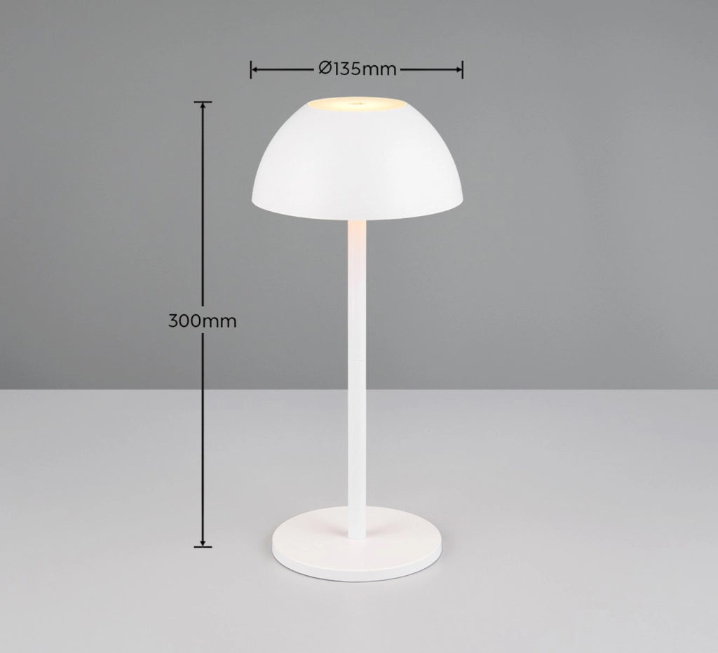 Lampada da tavolo cordless LED 2W IP54 bianca Ricardo