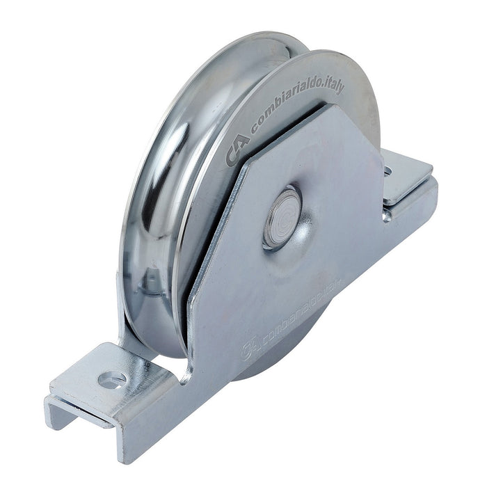 ruote x cancelli gola tonda ã˜ 20 con supporto chiuso 1 cuscinetto mm 120 cod:ferx.94750