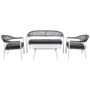 Tavolo, divano e 2 poltrone multicolore 100x55x45, 68x69x75, 138x69x75
