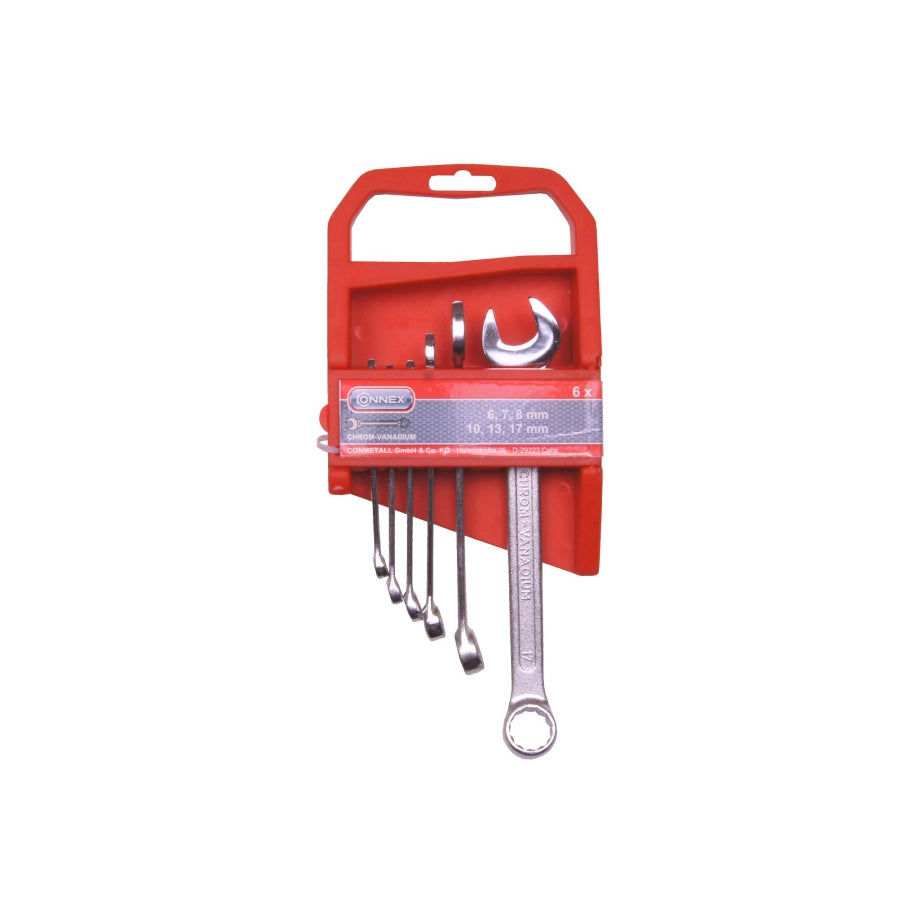 Chiavi Combinate in Acciaio Serie 6 - 7 - 8 - 9- 10 - 13 - 17 mm Set 6 Pz
