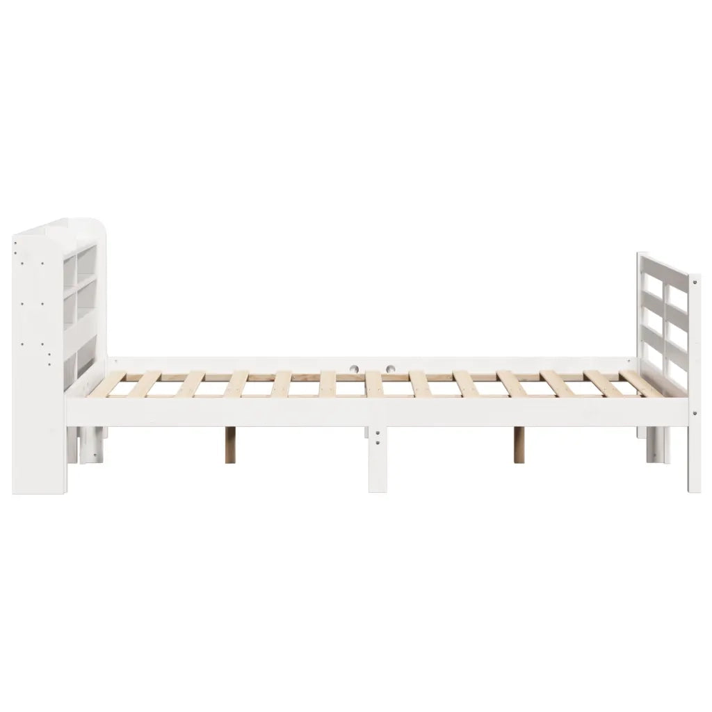 Giroletto con Testiera senza Materasso-Struttura Letto Bianco 140x200 cm 475951