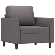 Poltrona | Sedia Relax Grigia 60 cm in Similpelle