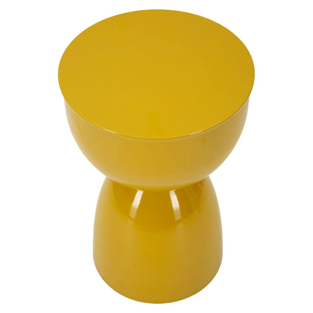 Tavolino VKH1077, Giallo, Metallo, 31x31x46 cm