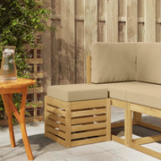 Sedia da giardino-Panca da esterno con cuscino Bianco 526119