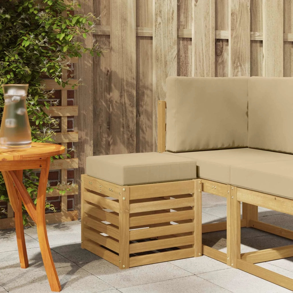 Sedia da giardino-Panca da esterno con cuscino Bianco 526119