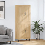 Credenza-Buffet-Armadio da cucina Rovere Sonoma 69,5x34x180 cm in Legno Multistrato 937441