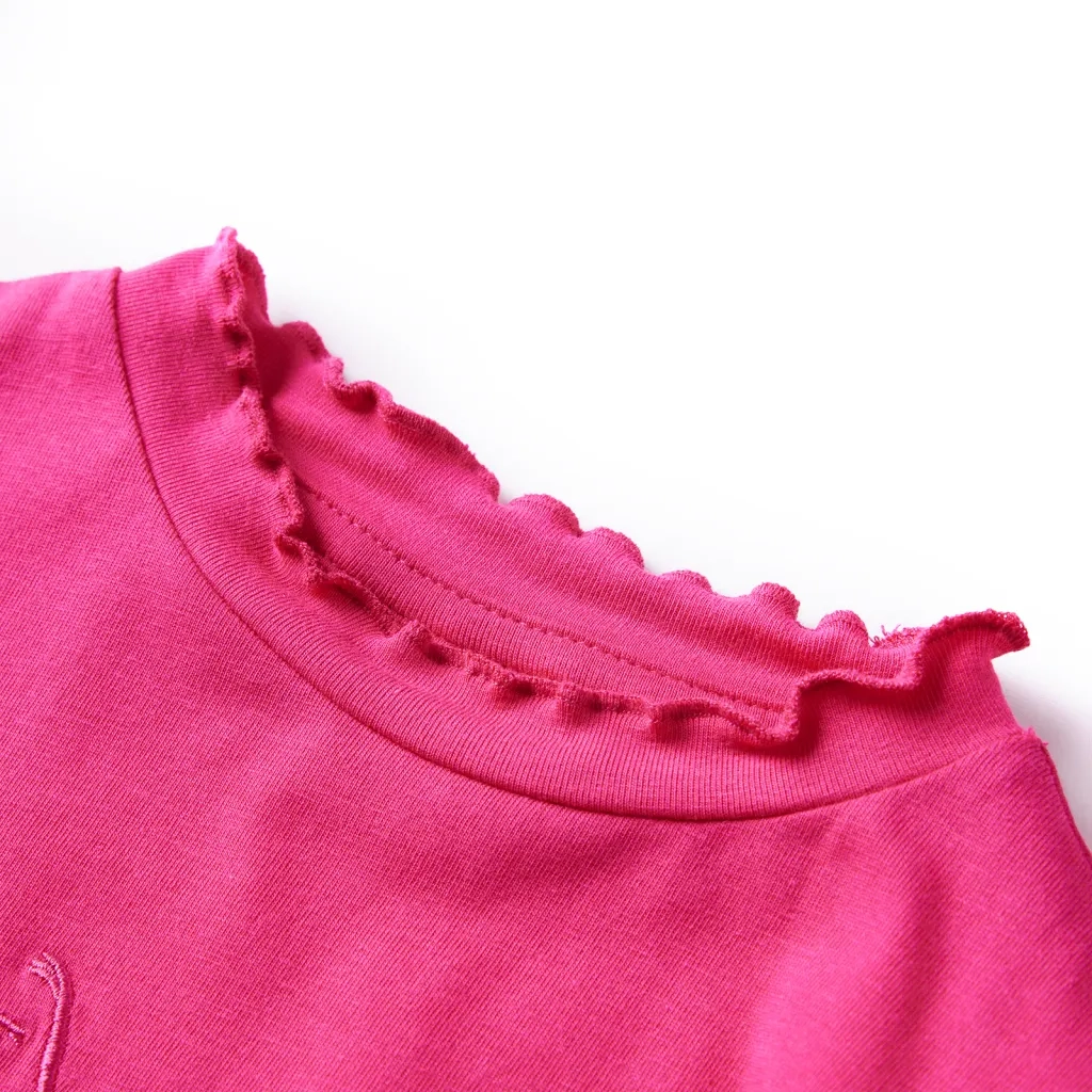 Maglietta da Bambina a Maniche Lunghe Fucsia 104 13705