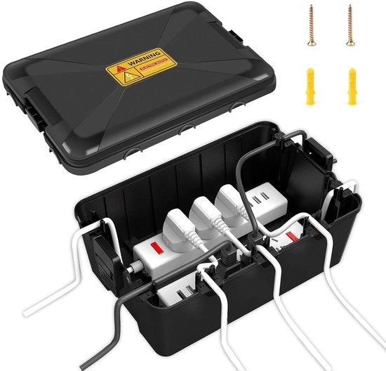 Scatola per cavi impermeabile per esterno - 32 x 212 x 132 cm - Scatola di connessione con 7 uscite per cavi