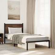 Giroletto senza Materasso in Metallo Rovere Marrone 90x200 cm 4007758