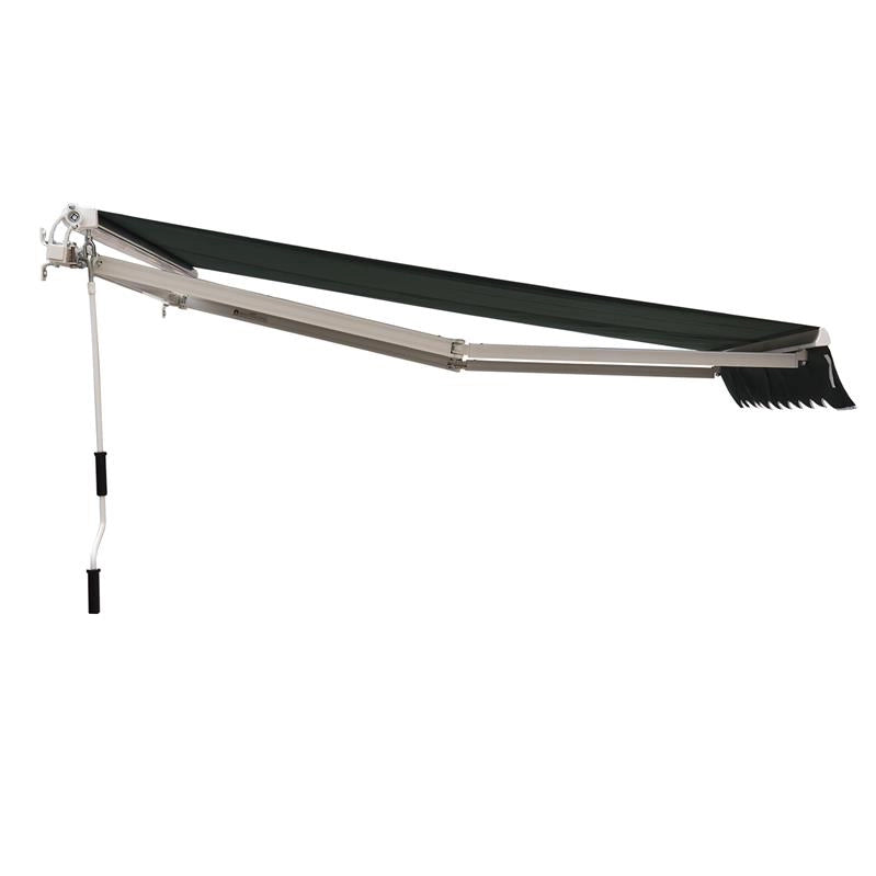 TENDA DA SOLE AVVOLGIBILE MANUALE A PARETE TESSUTO DI POLIESTERE 2.5 × 2 M VERDE