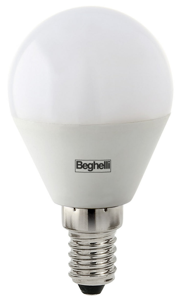 beghelli lampadina a led forma sfera e14 w 5 fredda 6500k cod:ferx.94774