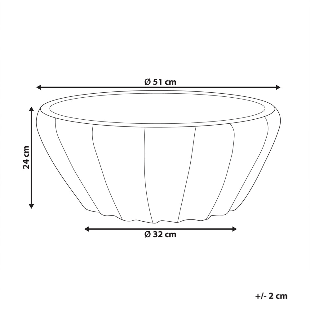 Vaso ovale per piante da giardino in terracotta blu ⌀ 51 cm per interni ed esterni