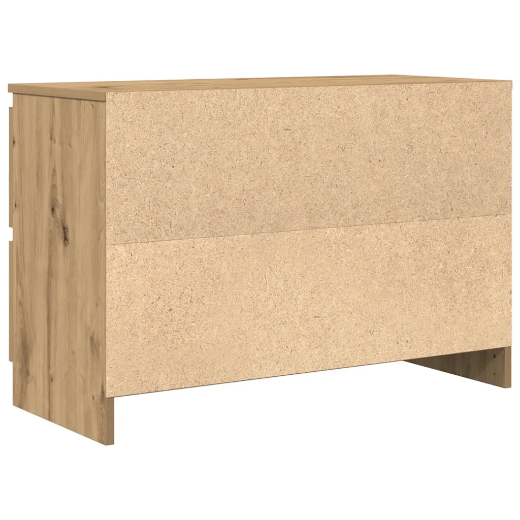 Mobile TV Rovere Artigianale 80x35x54 cm in Legno Multistrato 861795