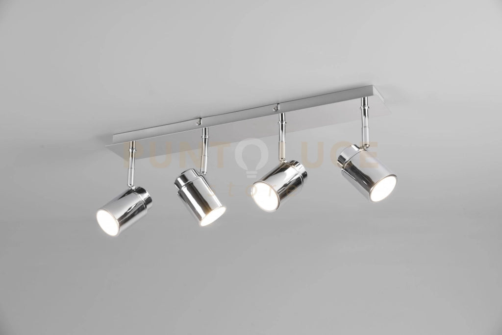 ANGELO H2O BARRA 4 SPOTS ORIENTABILI CROMO IP44 L.52CM 4 LUCI ATTACCO GU10