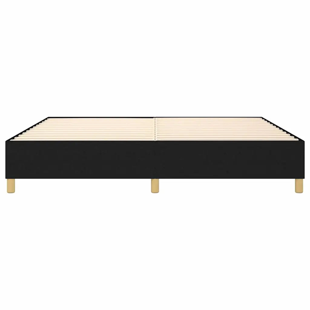 Struttura Letto a Rete a Molle Nero 140x190 cm in Tessuto