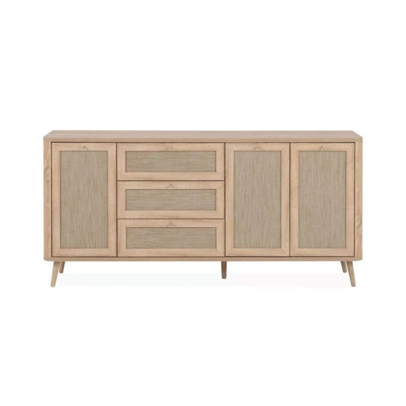 Madia KUTA51A rovere sonoma 3 cassetti e 3 ante effetto rafia
