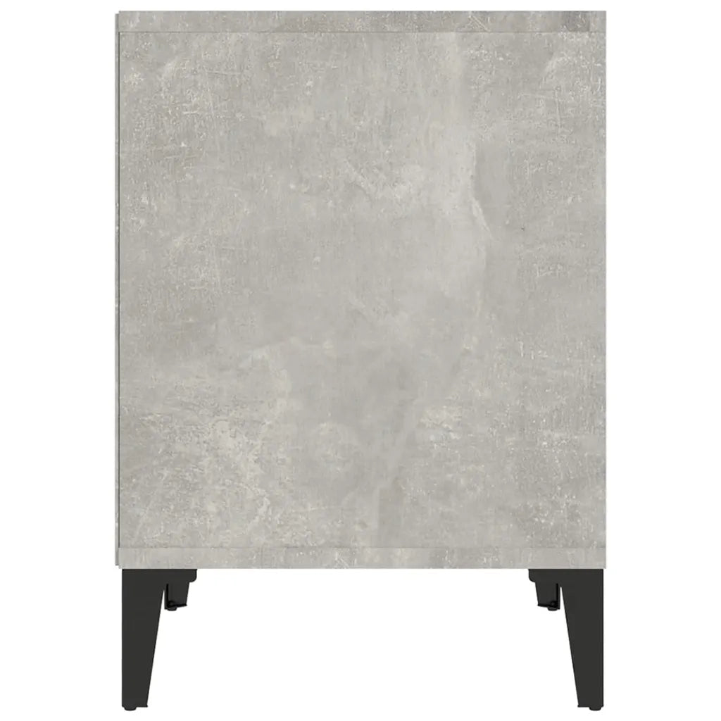 Comodini 2 pz-Set di 2 Tavolino da notte Grigio Cemento 40x35x50 cm 670103