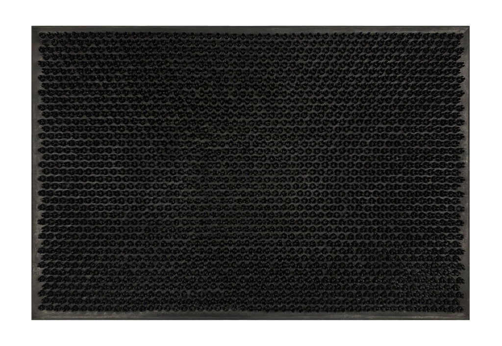 Zerbino In Gomma Elegante 40 x 60 Cm Ingresso Antiscivolo Tappeto AsciugaPassi Facile da Pulire Antibatterico e Resistente Rettangolare o Mezzaluna  - ElegantRettangolare