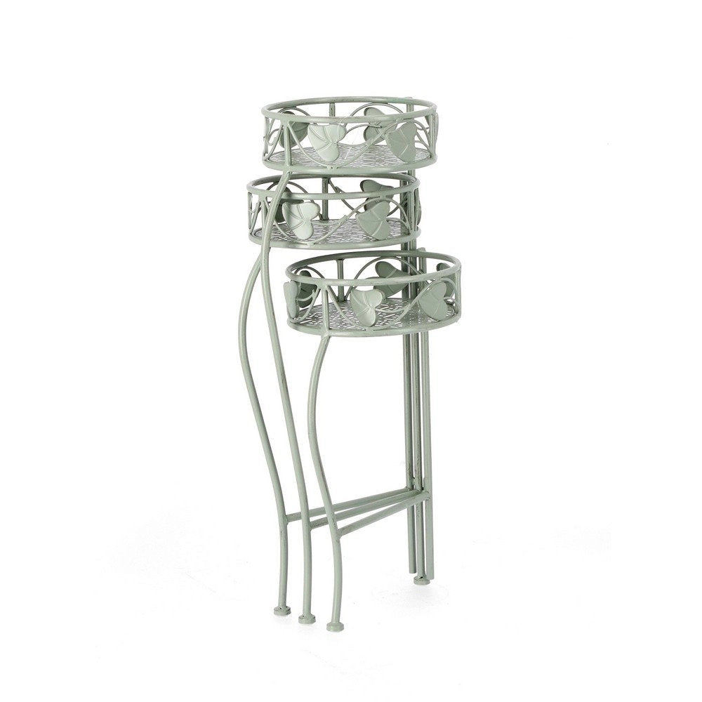 Set 2 Porta Fiori Metallo Verde Stile Rustico da Interno - GIANNA