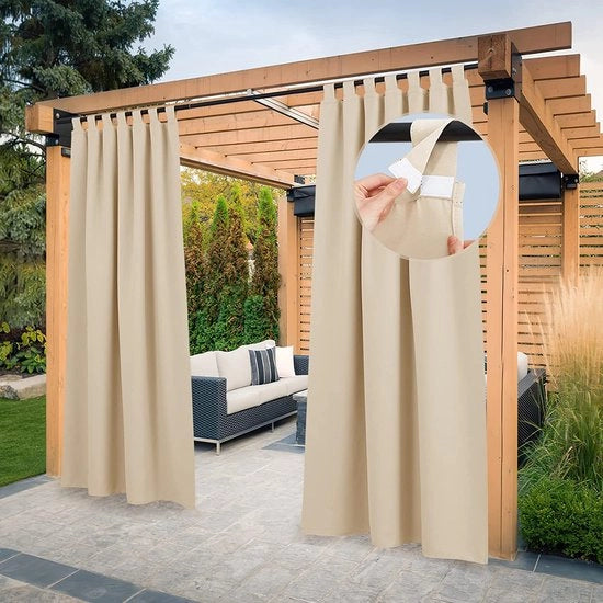 Baliarde Esterno Tendina Acqua-Resistente Resistente al Tempo, Verdusterizzante \ Tendina per Balcone, Opaco - 243 x 132 cm