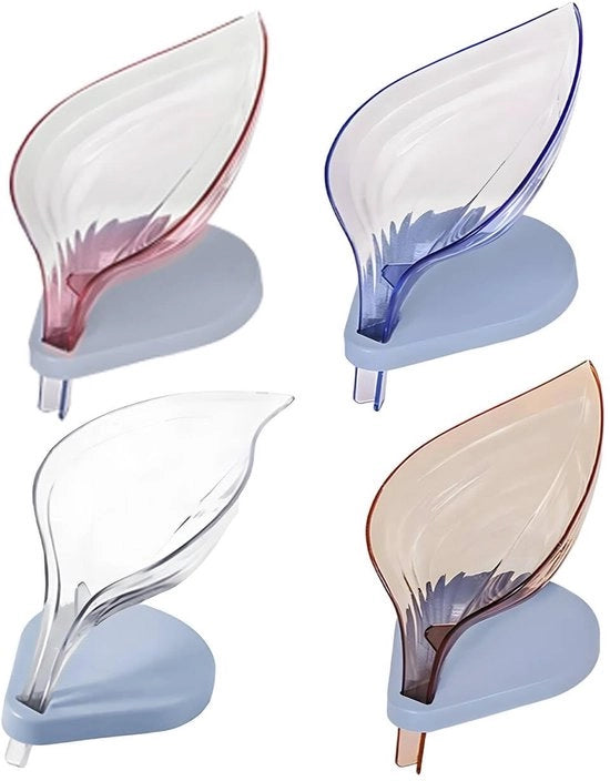Accessori per la doccia - Dispenser per sapone 4 pezzi - Forma foglia - Raccogliere - Accessori per la doccia - Materiale plastico - Materiale ecocompatibile - Dispenser per sapone