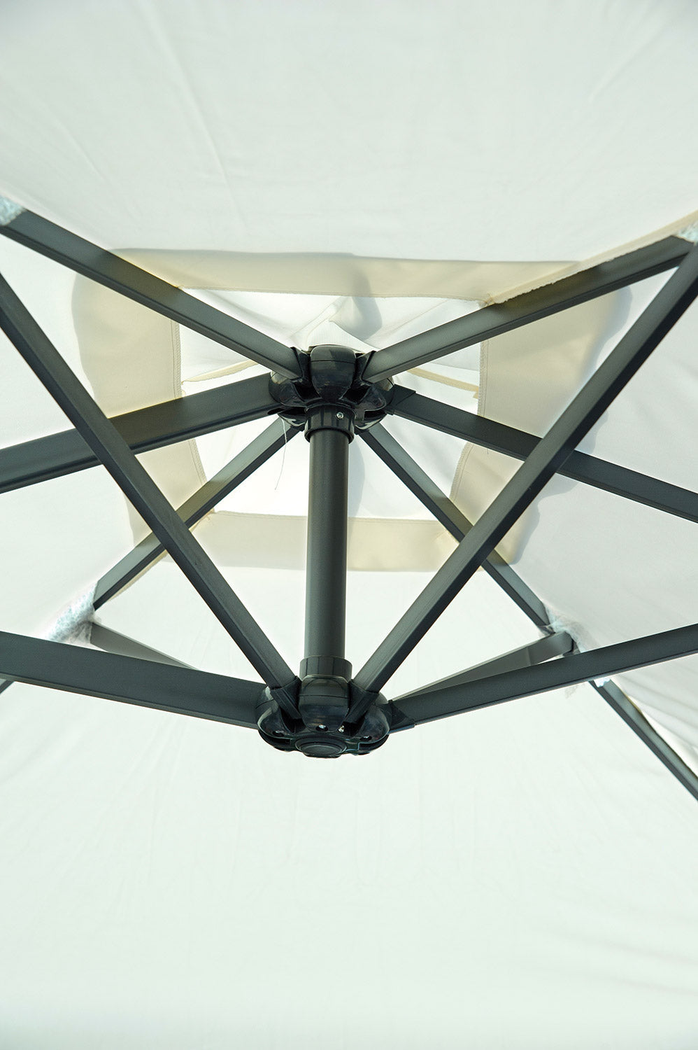 Ombrellone Decentrato da Giardino 3x2m Florida Telo in Poliestere Ecrù