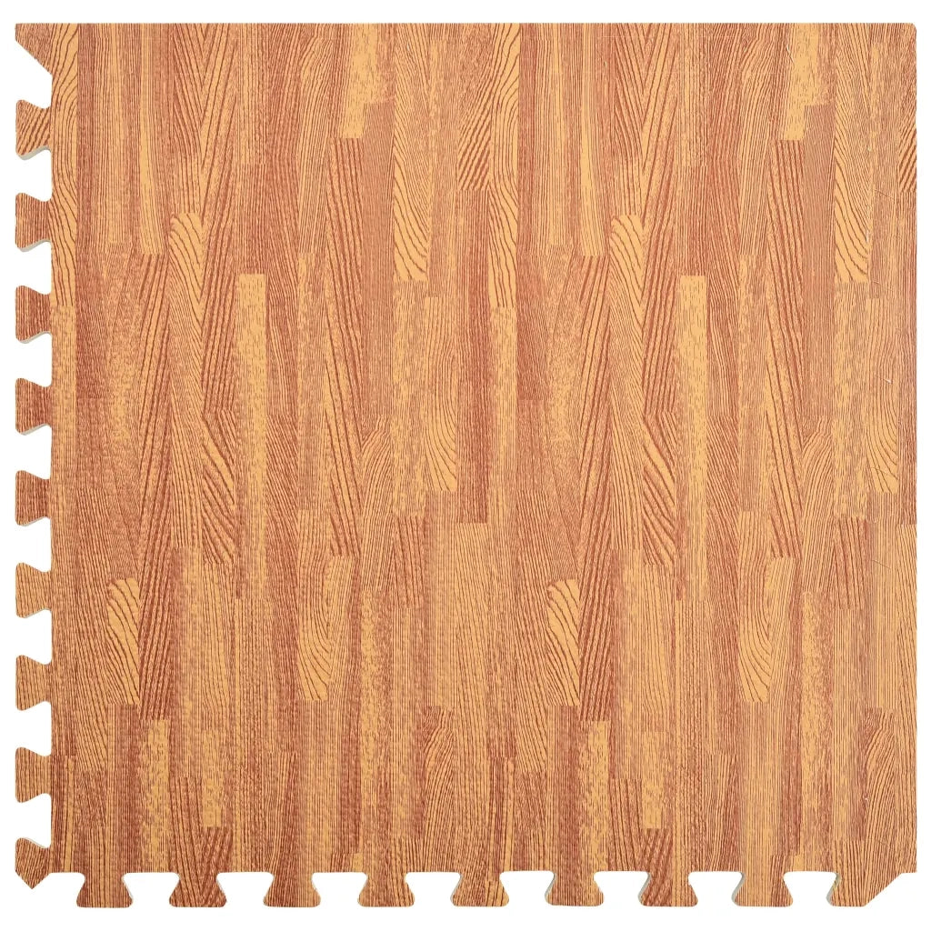 Tappetino a Incastro 6 pz Venature Legno 2,16 ㎡ Schiuma EVA 92458