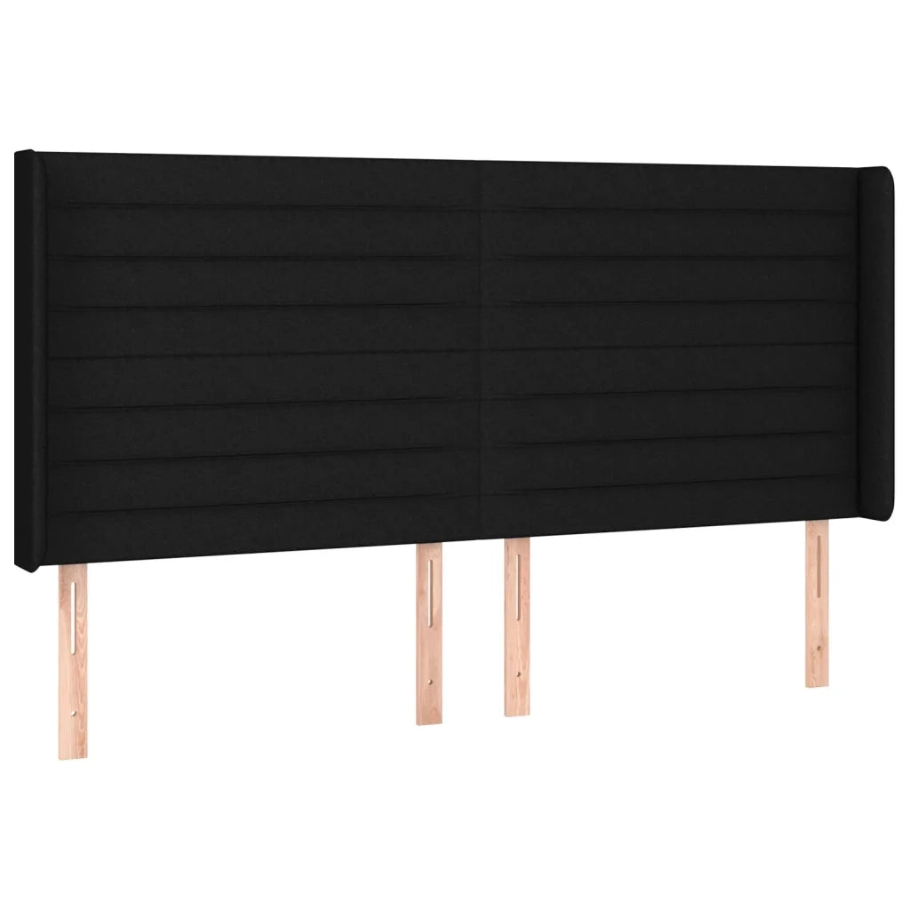 Letto a Molle con Materasso e LED Nero 160x200 cm in Tessuto 3138967