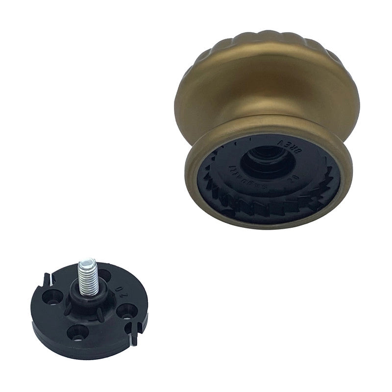 Pomolo fisso per porta SAGUATTI 161/80GB in alluminio bronzo satinato
