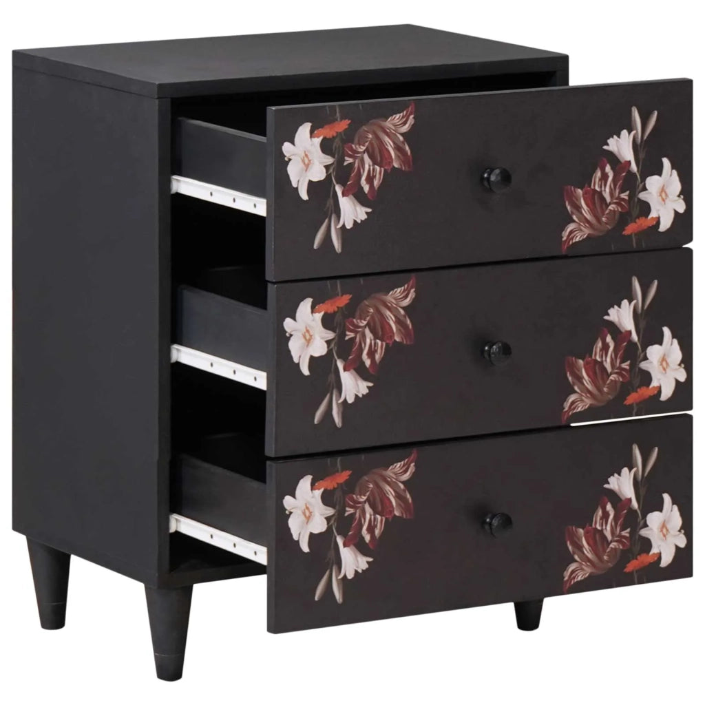 Comodino | Armadio da Notte | Mobiletto da notte Multicolore 50 x 33 x 60 cm Legno di mango massello