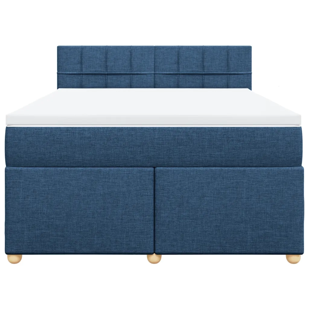 Giroletto a Molle con Materasso Blu 140x200 cm in Tessuto 3286709