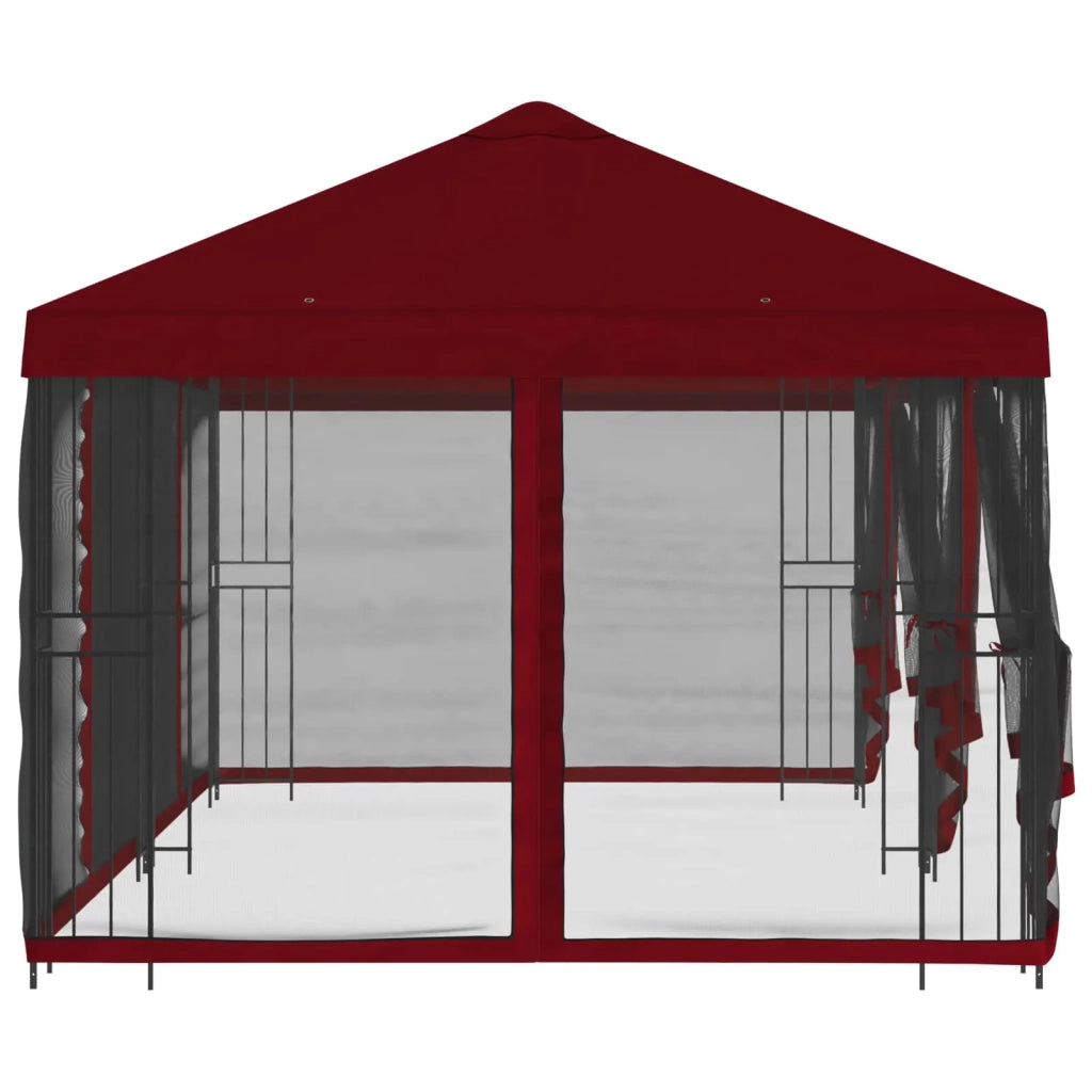 Gazebo con pareti laterali 6 x 3 m Borgogna 3376004