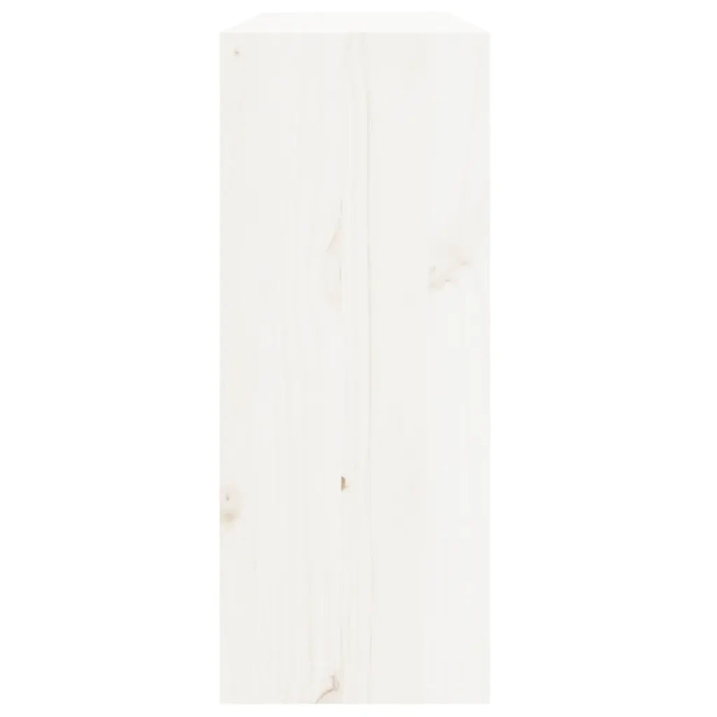Portabottiglie Bianco 62x25x62 cm in Legno Massello di Pino 821760