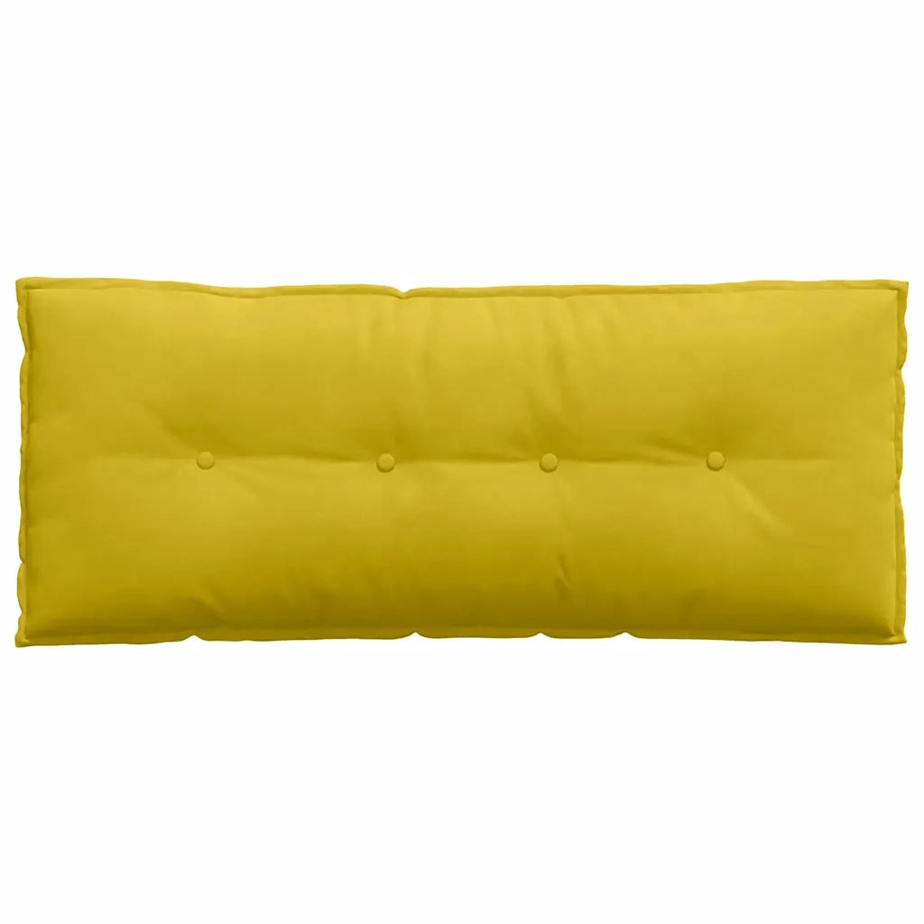 Cuscino per Schiena Giallo 120 x 50 cm Tessuto in Cords