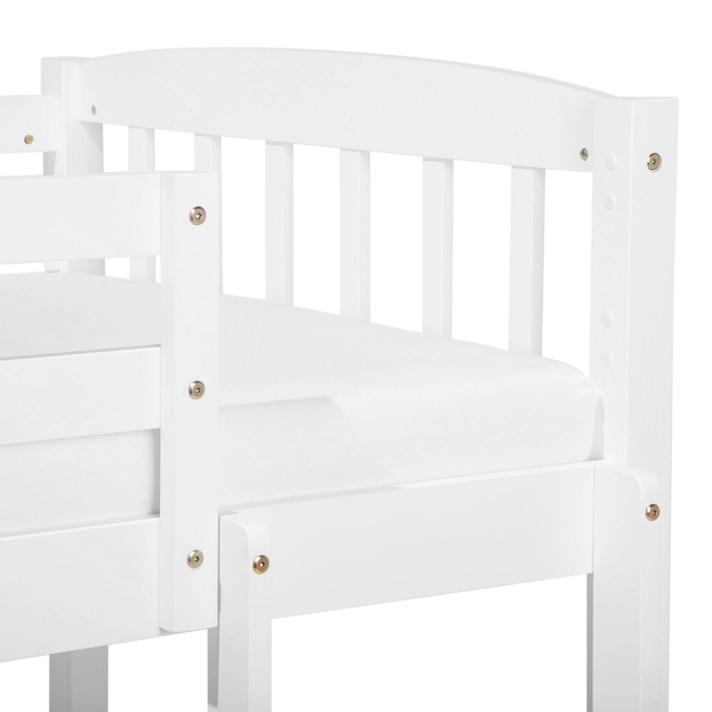 Letto a castello letto doppio in legno di pino bianco singola misura 90 x 200 per bambini in cameretta