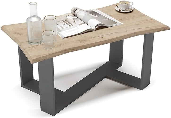 Tavolino Arne, Quercia dorata, 90 x 50 cm, per l'utilizzo come superficie d'appoggio nell'area living