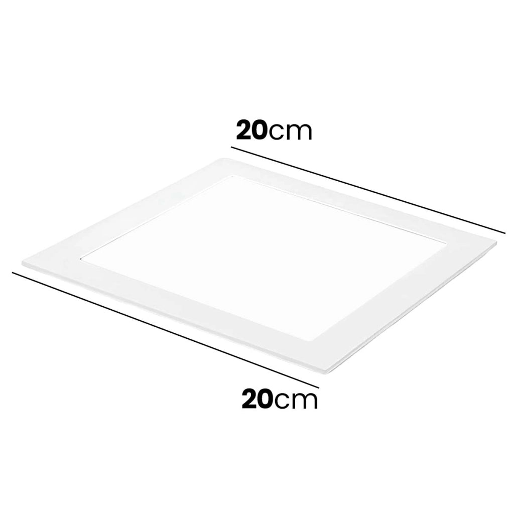 Pannello LED Quadrato 18W 20x20cm Incassato nel Soffitto Design Moderno Bianco Avizar