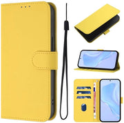 Portafoglio Premium in Pelle - Con Cerniera - Custodia a Sfoglia - 3 Facciate per Carte - Funzione di Appoggio - Disegno Antivento in Tessuto Matt - Custodia per Telefono