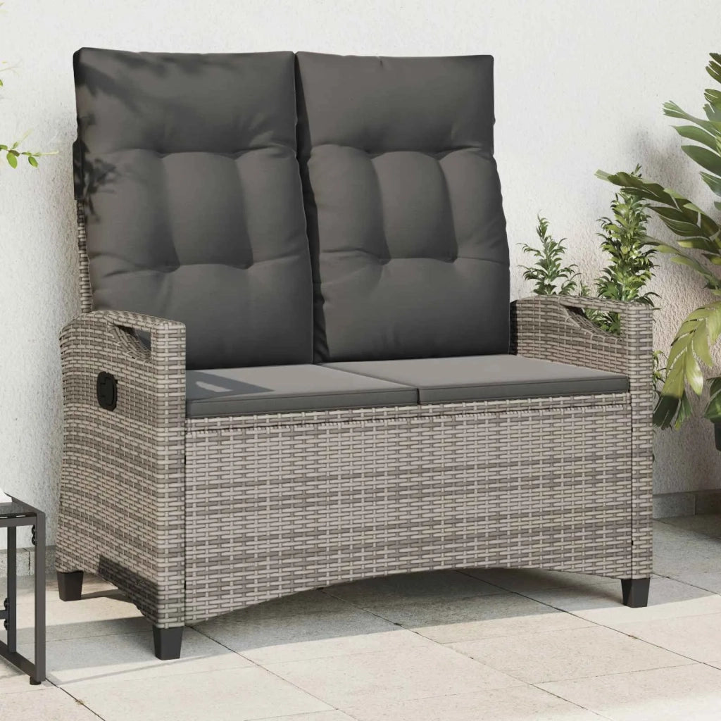 Panchina da giardino Grigio e Grigio Scuro 105 x 60 x 112 cm 42026852