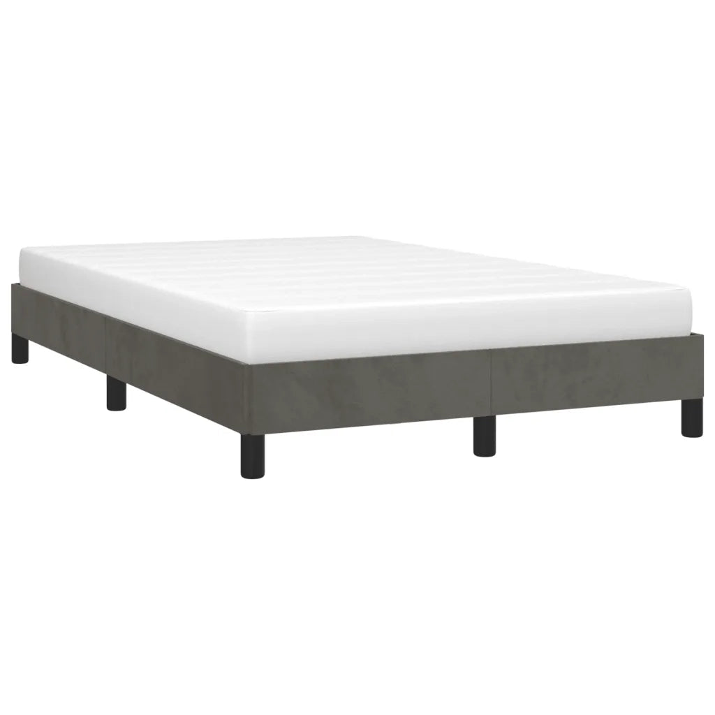 Giroletto senza Materasso Grigio Scuro 120x190 cm Velluto