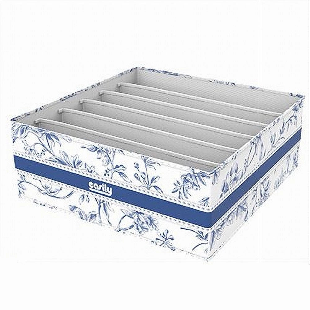 Trade Shop - Organizer Per Armadio 6 Scomparti Scatola Salvaspazio 32x32x12 Cm Fantasia 87329 -