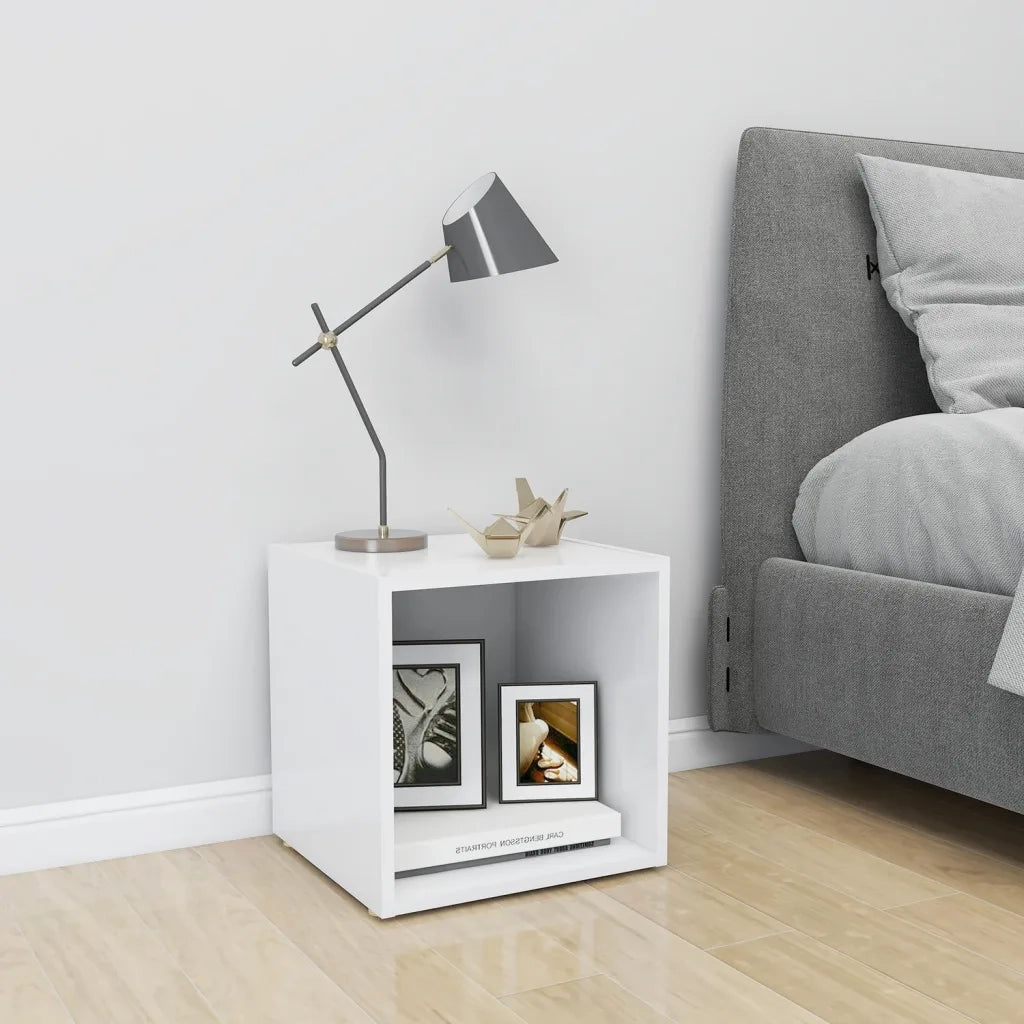 Mobile Porta TV Bianco 37x35x37 cm in Legno Multistrato 805498